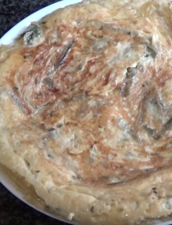 Guisado Vegetariano de Tortilla Española con Espárragos Trigueros y Ajos Tiernos 3 Tortilla de tagarninas y ajos tiernos