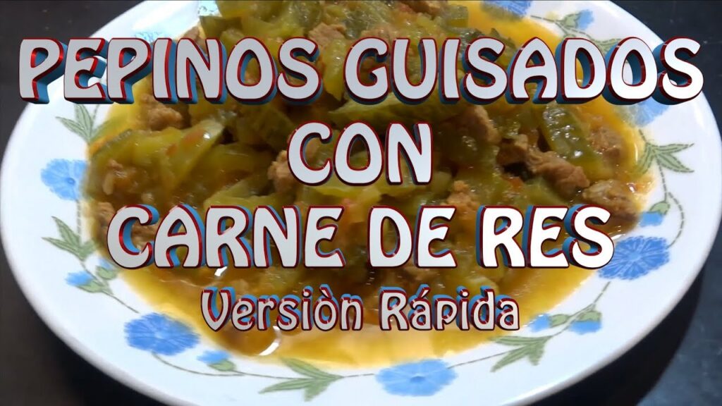 PEPINOS GUISADOS CON CARNE DE Res #recetasyicaos #cocina #comida #gastronomia #cocinafacil #recetas